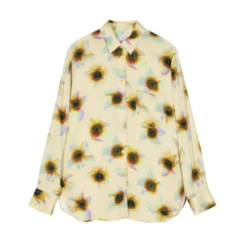 Paul Smith , Yellow Ibiza Sunflair Print Shirt ,Multicolor female, Sizes: