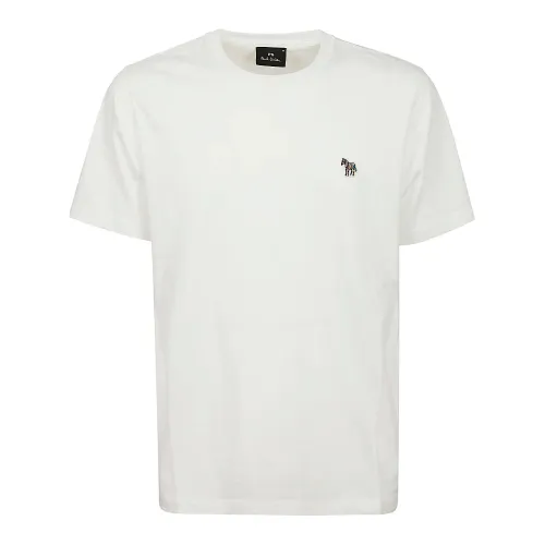 Paul Smith , Zebra Print Cotton T-Shirt ,White male, Sizes: