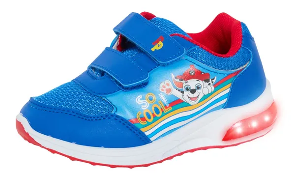 Paw Patrol Boys Light Up Sport Trainers Blue/Red UK 11 Child