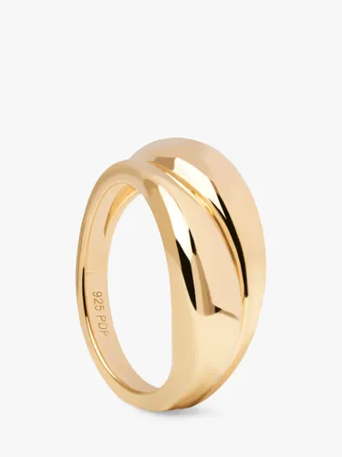 PDPAOLA Desire Double Band Ring, Gold - Gold - Female - Size: N
