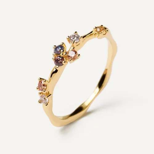 PDPAOLA Gold Plated Five Ring
