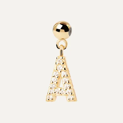 PDPAOLA Gold Plated Letter A Charm
