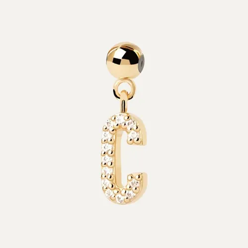 PDPAOLA Gold Plated Letter C Charm