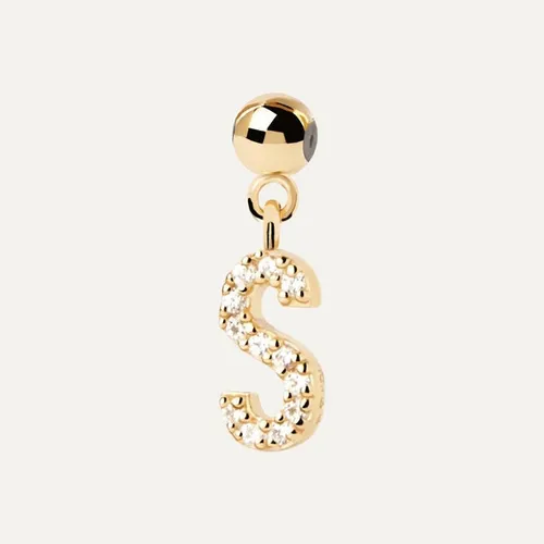 PDPAOLA Gold Plated Letter S Charm