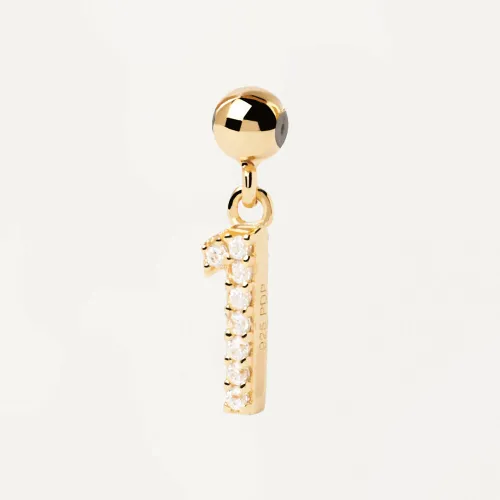 PDPAOLA Gold Plated Number 1 Charm
