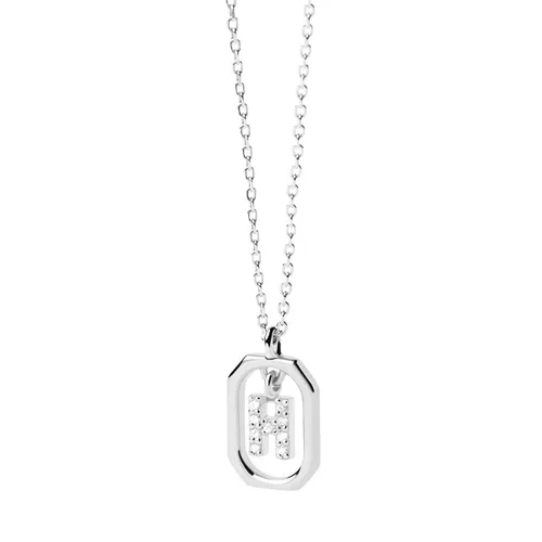 PDPAOLA Necklaces - Mini Letter H Silver Necklace - silver - Necklaces for ladies