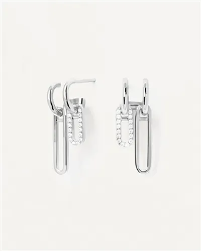 PDPAOLA Silver Nexa Earrings - Silver