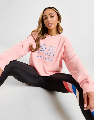 PE Nation Heads Up Crew Sweatshirt - Pink - Womens