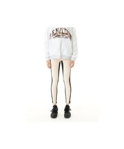 P.E Nation PE Womens Frontside Legging in Beige Cotton/Polyester