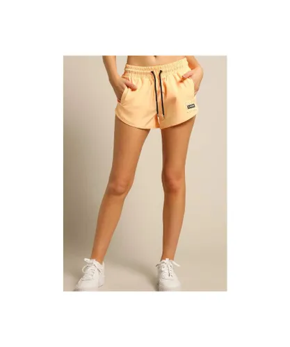 P.E Nation PE Womens Ramp Run Short in Orange Recycled polyester