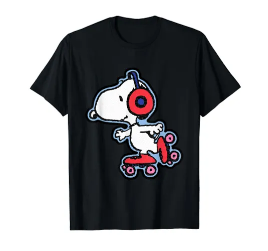 Peanuts Snoopy Skating To Music T-Shirt