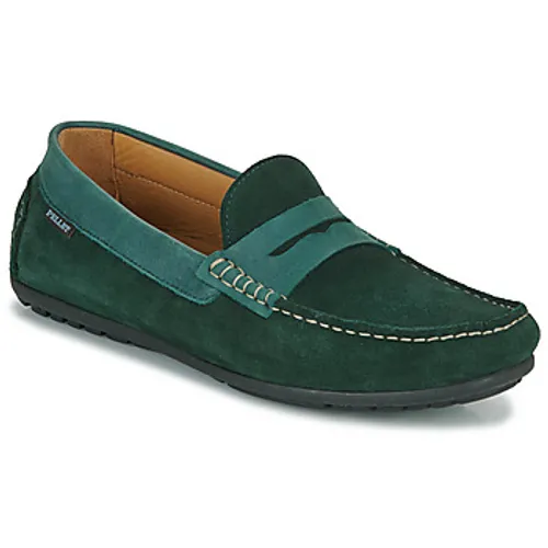 Pellet  CADOR  men's Loafers / Casual Shoes in Green