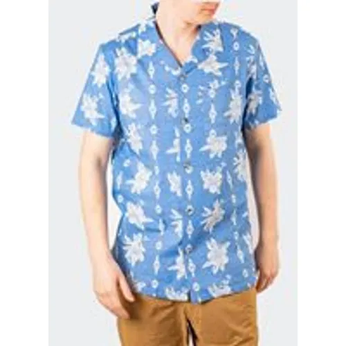 Pendleton Men's Aloha Shirt in Blue Hibiscus