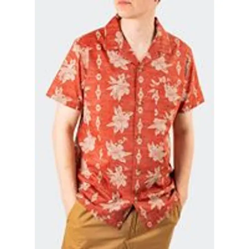 Pendleton Men's Aloha Shirt in Red Hibiscus