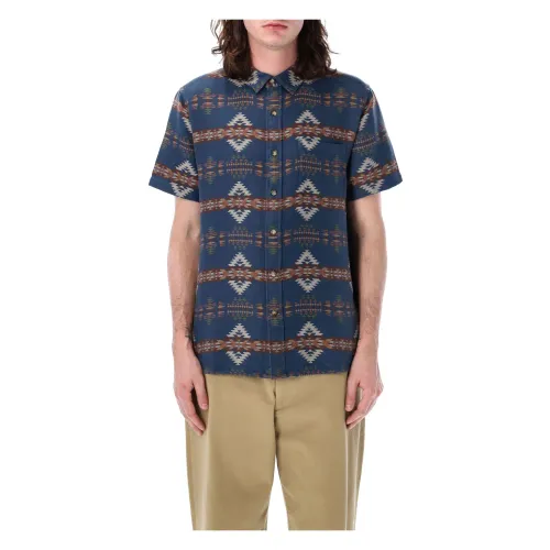 Pendleton , Men's Clothing Shirts Rancho Arroyo Blue Ss24 ,Multicolor male, Sizes: