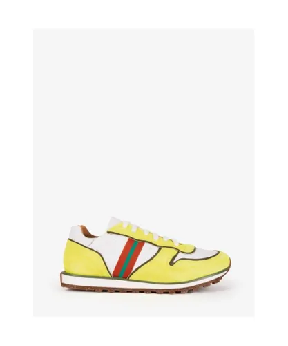 Penelope Chilvers Womens Studio Neon Suede/Leather Trainer - Yellow/White