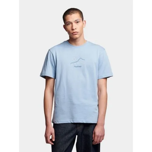 Penfield Mens Soft Chambray Relaxed Fit Embroidered Mountain T-Shirt