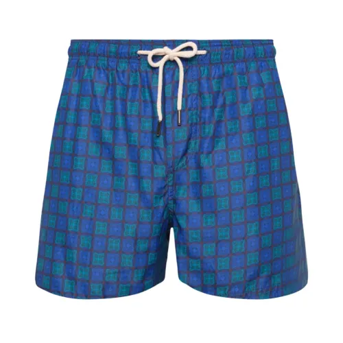 Peninsula , Mediterranean Style Swim Shorts ,Blue male, Sizes: