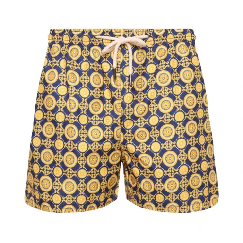 Peninsula , Mediterranean Style Swim Shorts ,Yellow male, Sizes: