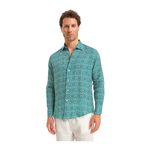 Peninsula , Summer Linen Shirt ,Multicolor male, Sizes: