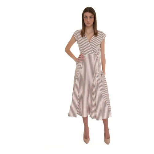 Pennyblack , Offerto Cotton sleeveless dress ,Beige female, Sizes: