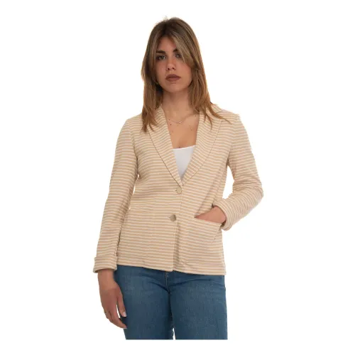 Pennyblack , Piffero Jacket with 2 buttons ,Beige female, Sizes: