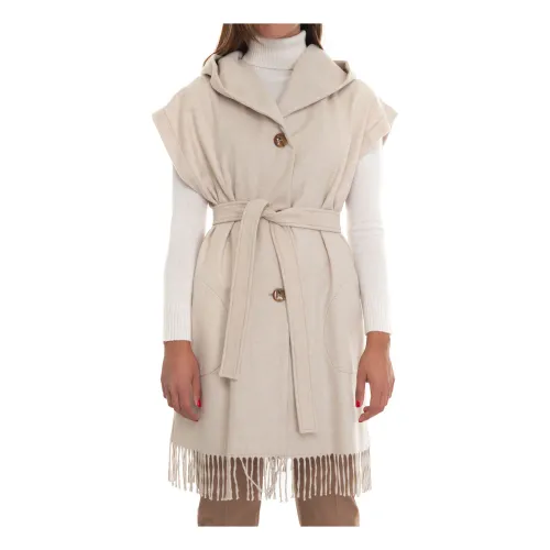 Pennyblack , Prefisso longline waistcoat ,Brown female, Sizes:
