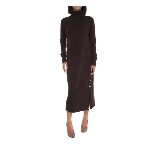 Pennyblack , Setola Sweater dress ,Brown female, Sizes: