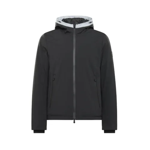 People of Shibuya , Water-Repellent Hooded Jacket with Thermal Insulation ,Black male, Sizes: