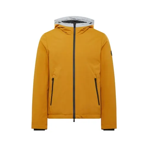 People of Shibuya , Water-Repellent Hooded Jacket with Thermal Insulation ,Orange male, Sizes: