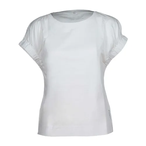 People of Shibuya , White Cotton Sleeveless Omoi T-shirt ,White female, Sizes: