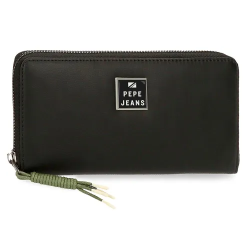 Pepe Jeans Bea Wallet with card holder Black 19.5x10x2 cm