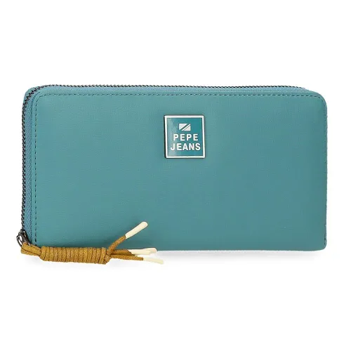 Pepe Jeans Bea Wallet with card holder Blue 19.5x10x2 cm