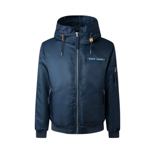 Pepe Jeans , Bomber Jackets ,Blue male, Sizes: