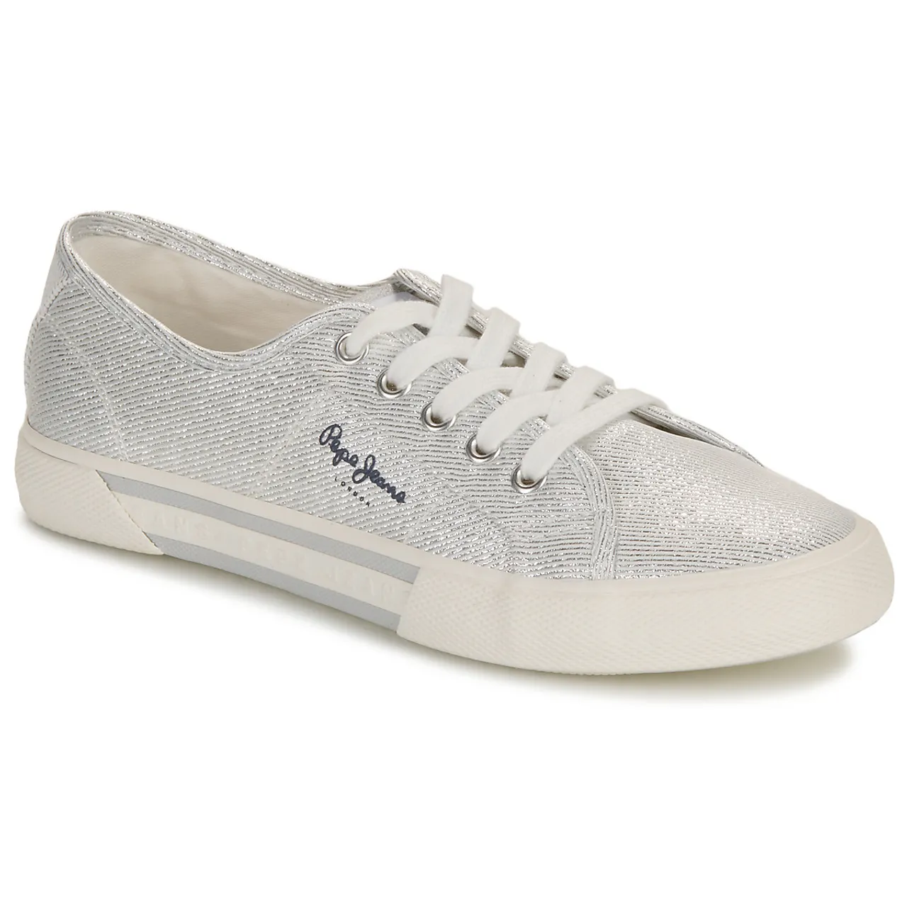 Pepe jeans  BRADY PARTY W  women's Shoes (Trainers) in Silver