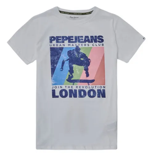 Pepe jeans  CALLEN  boys's Children's T shirt in White