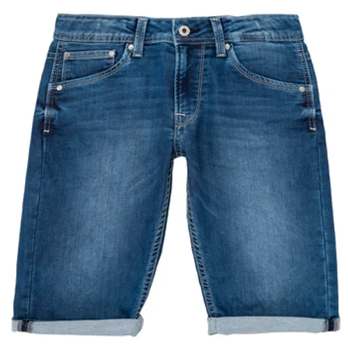 Pepe jeans  CASHED SHORT  boys's Children's shorts in Blue