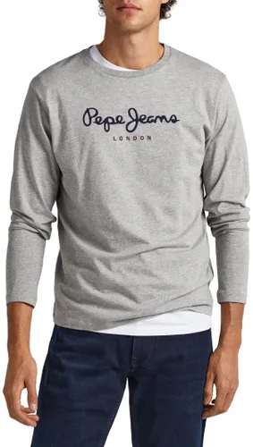 Pepe Jeans Eggo Men's T-Shirt Slim Fit Long Sleeve Grey
