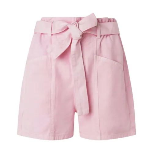 Pepe Jeans , High Waist Casual Shorts ,Pink female, Sizes: