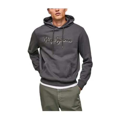Pepe Jeans , Hoodies ,Gray male, Sizes: