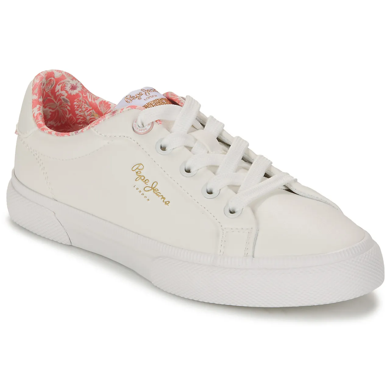 Pepe jeans  KENTON BASS G  girls's Children's Shoes (Trainers) in White