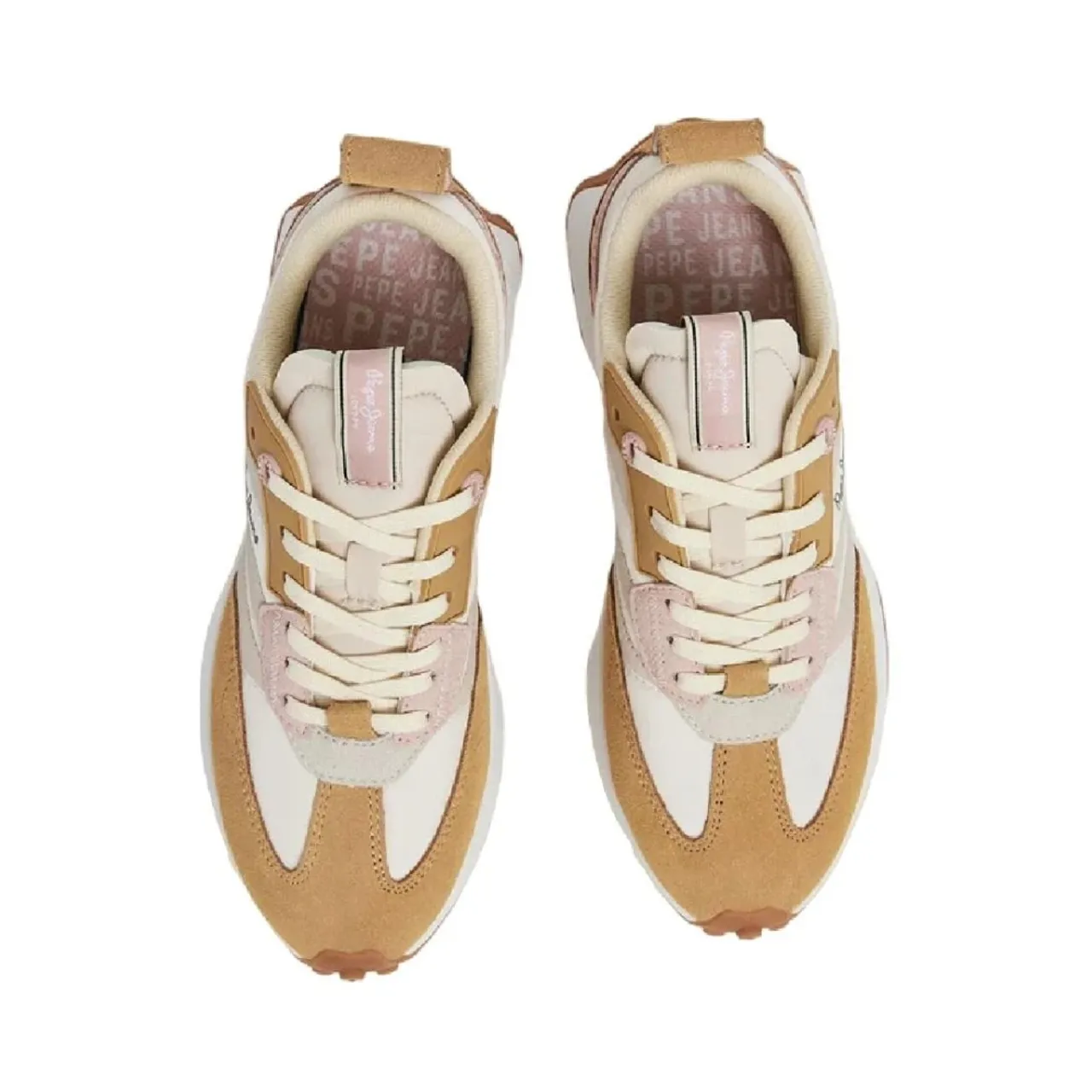 Pepe Jeans , Lucky Print Sneakers - Vibrant Style and Expression ,Beige female, Sizes: