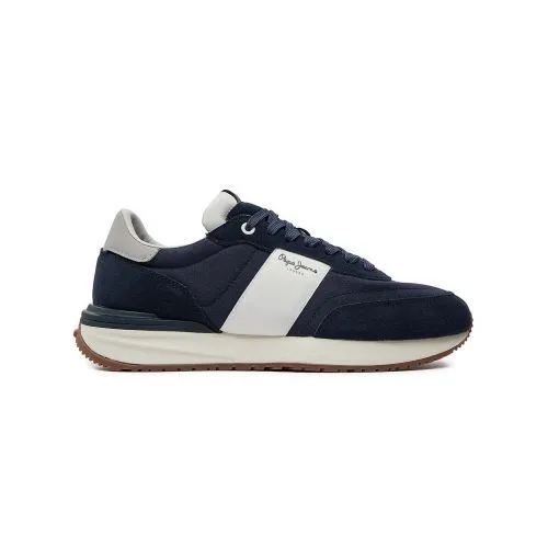 Pepe Jeans Mens Navy Buster Tape Trainer