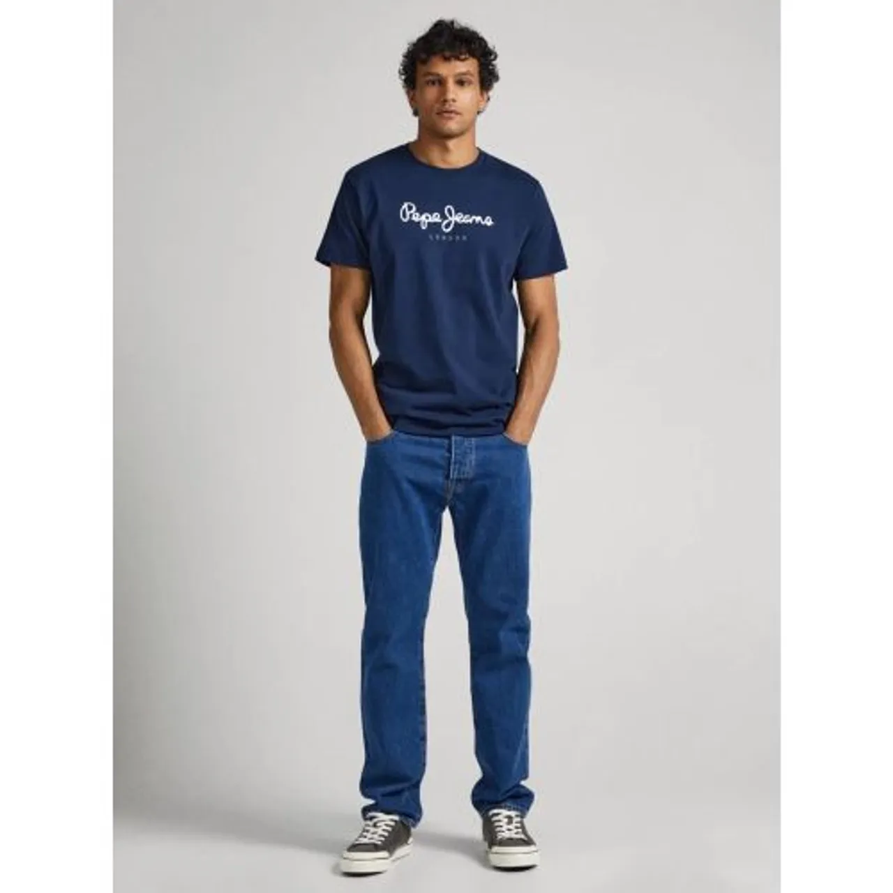 Pepe Jeans Mens Navy Eggo T-Shirt