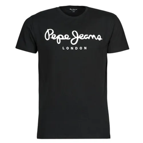 Pepe jeans  ORIGINAL STRETCH  men's T shirt in Black
