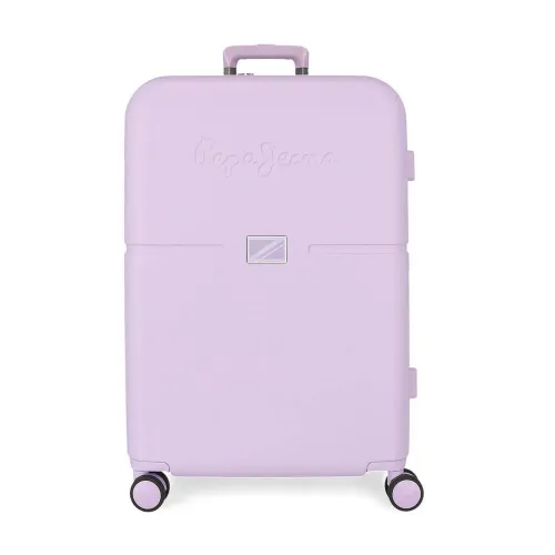 Pepe Jeans , Purple Large Suitcase with Double Wheels and TSA Lock ,Purple unisex, Sizes: ONE SIZE