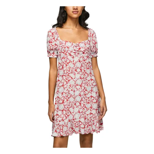 Pepe Jeans , Short Dresses ,Red female, Sizes: