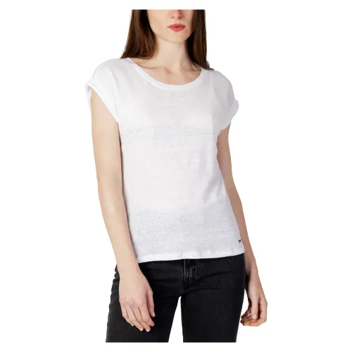 Pepe Jeans , Short Sleeve Shirts ,White female, Sizes: