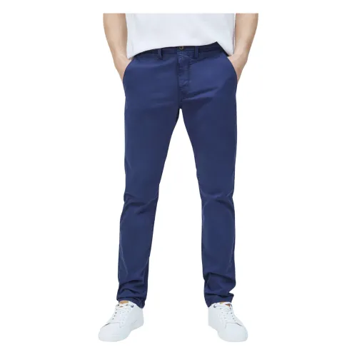 Pepe Jeans , Slim-fit Trousers ,Blue male, Sizes: