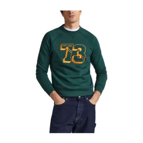Pepe Jeans , Sweatshirts ,Green male, Sizes:
